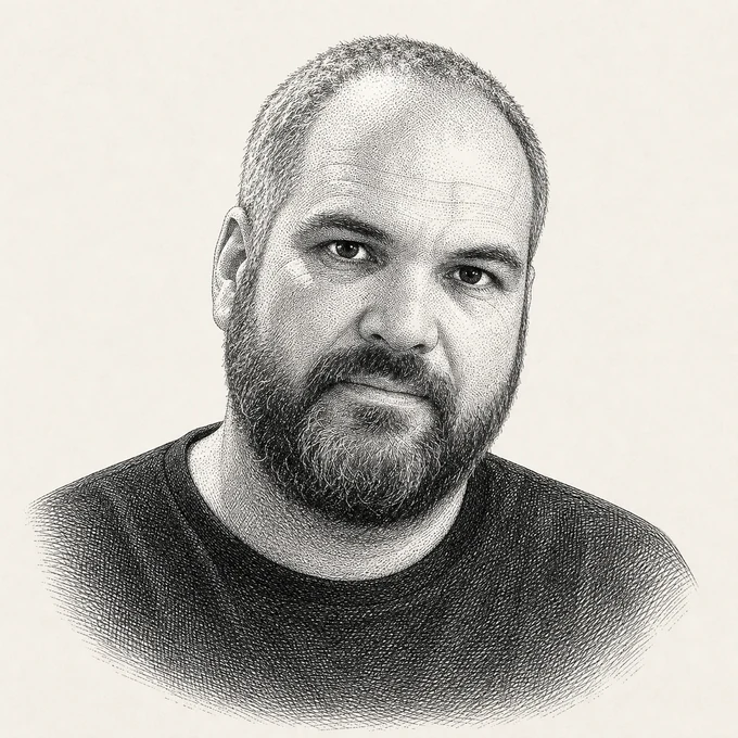 Engraved stipple portrait of Jon-Erik G. Storm